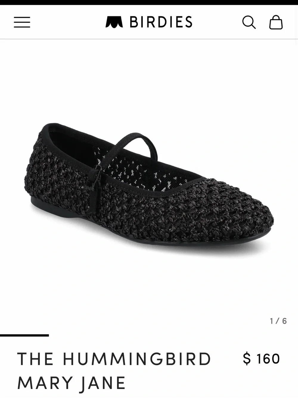 Birdies Black Hummingbird Mary Jane Flat